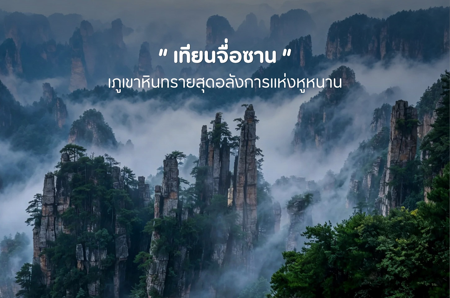 เทียนจื่อซาน เสาหินสูงตระหง่านแห่งหยวนเจียเจี้ย